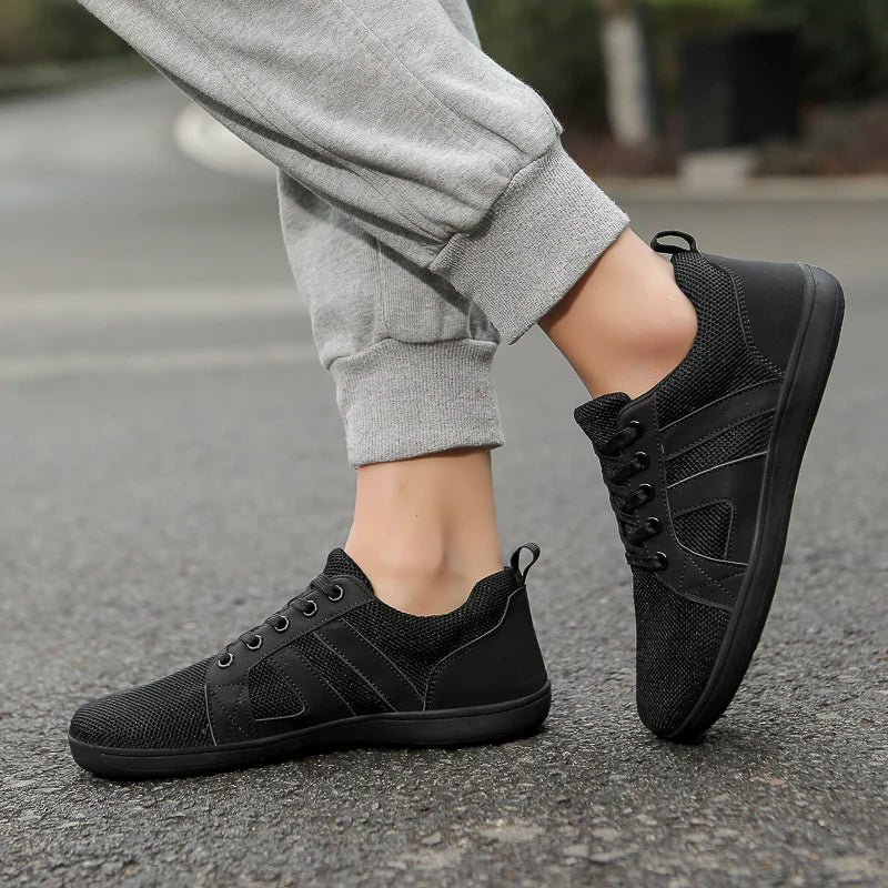 FANCYLEE Klassische Damen GAT Barfuß-Sneaker Retro Wildleder Minimalistische Walkingschuhe Weite Passform Zero Drop Freizeitschuhe Größe 36-41