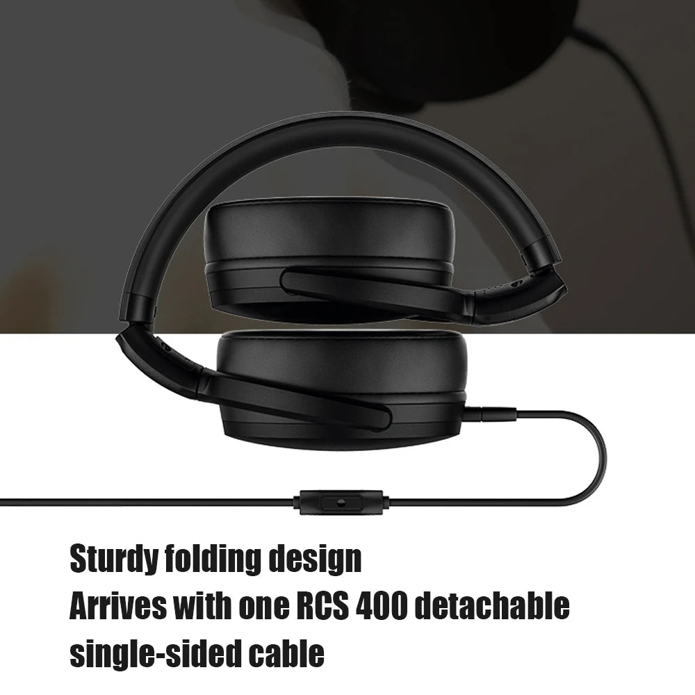 Sennheiser HD 400S kabelgebundener Kopfhörer Over Ear HiFi Stereo Bass Noise Isolating Headset mit Mikrofon für Smartphone PC Laptop Musik