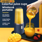 HOMEFISH Double Cup Multifunction Usb Fruit Mixers Juicers Portable Electric Juicer Blender Fruit Juicer Cup Food Milkshake