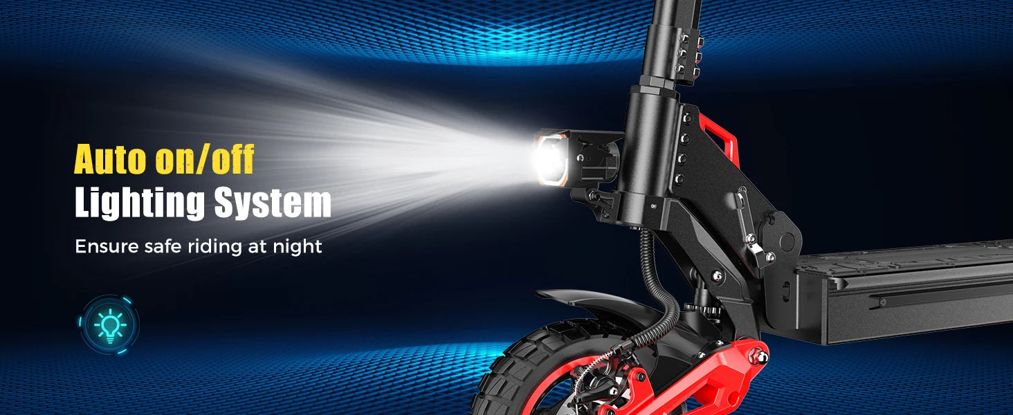 J15MAX Elektroroller für Erwachsene, 1600W Leistungsstarker Motor, 40-50 Meilen Reichweite, 50 km/h Höchstgeschwindigkeit, E-Scooter mit Vorder-/Hinterradfederung, 10" Reifen