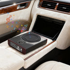 8 Inch Ultra Slim Car Subwoofer Under Seat 12V 600W Car Active Subwoofer Compact Car Bass Audio Car Stereo Amplifier Speaker