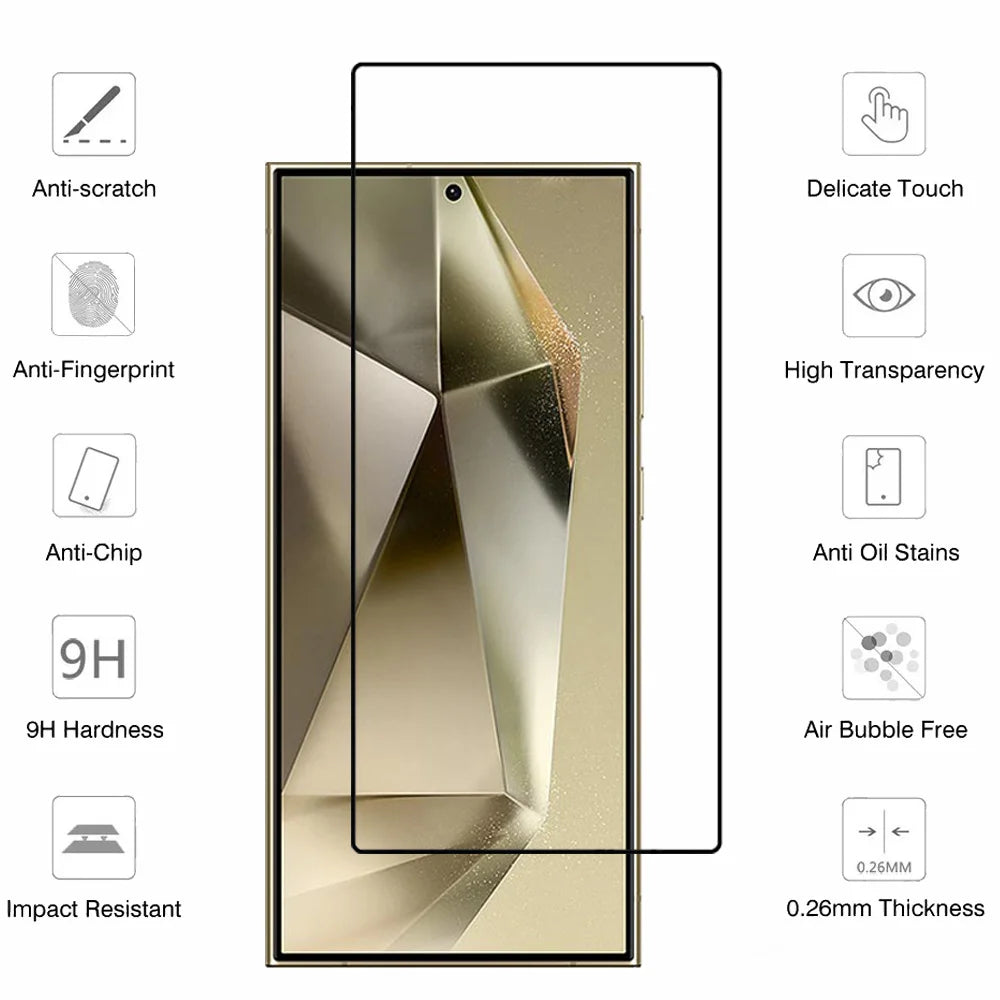 Panzerglas für Samsung Galaxy S26 S25 S24 Ultra Displayschutzfolie A17 A27 A37 A57 A56 A36 A26 A16 A55 A54 A53 A35 Folie