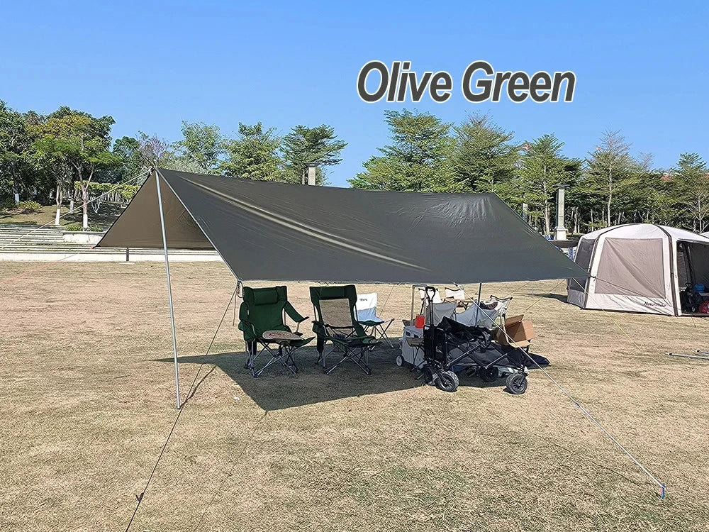 Campingplane Wasserdichtes Zelt Touristenmarkise Schatten Gartenüberdachung Strandsonnenschutz Outdoor Ultraleichter Sonnenschutz Wandern Rucksackreisen
