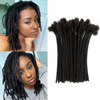 Echthaar-Dreadlocks-Extensions Brasilianisches Echthaar Dreadlocks Handgefertigte Dreadlocks für Frauen/Männer 8-24 Zoll