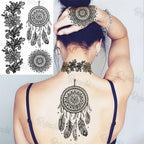 Lotus Henna Mandala Chest Temporary Tattoos For Women Underboob Adult Butterfly Turtle Lion Fake Tattoo Sexy Waterproof Tatoos