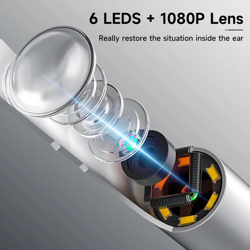 WIFI Visual Ohrenstäbchen HD1080P 4.2MM Mini-Kamera Ohrhörer Ohrenschmalzentferner Wireless Endoskop Gesundheitspflege Ohrenschmalzreinigung
