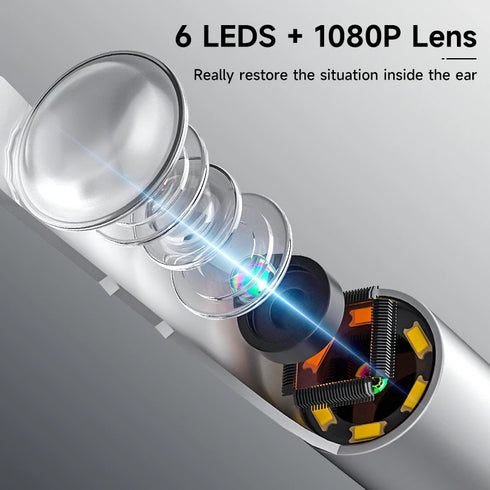 WIFI Visual Ohrenstäbchen HD1080P 4.2MM Mini-Kamera Ohrhörer Ohrenschmalzentferner Wireless Endoskop Gesundheitspflege Ohrenschmalzreinigung