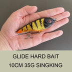 JERKBAIT SWIM GLIDE HARD BAIT 10cm 35g Sinking Fishing Lure Long Casting Hard Artificial Bait For Pike LW125