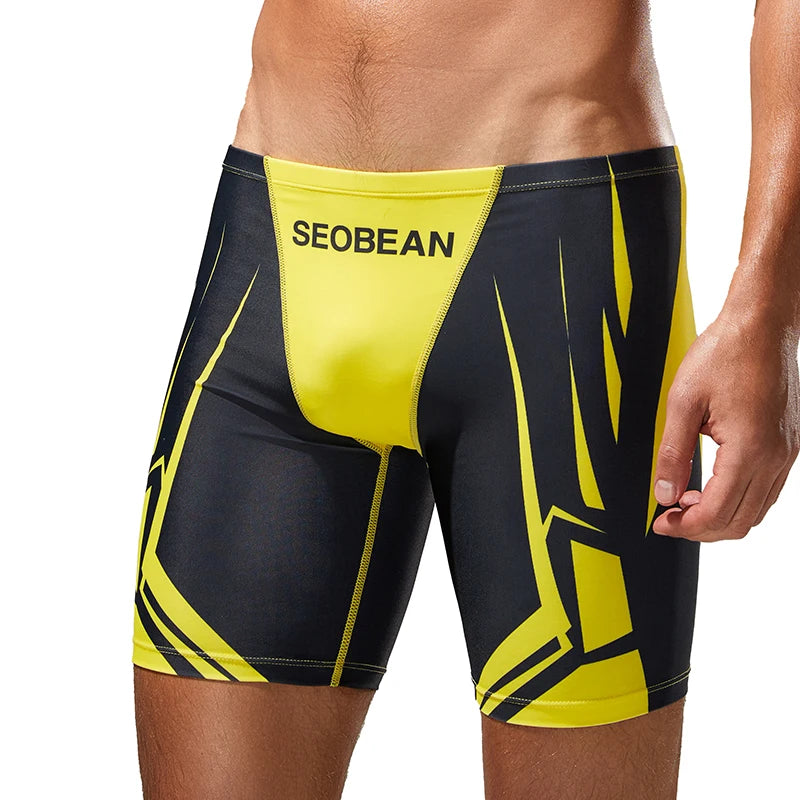 Herren Schnelltrocknende Boxer-Badehose mit Bundzug zum Surfen, für Strand, Sand, Thermische Badeshorts