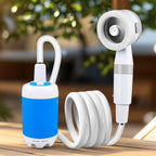 Tragbare Campingdusche mit Digitalanzeige 4000mAh Verbesserte wiederaufladbare elektrische Duschpumpe Camping Strand Wohnheim