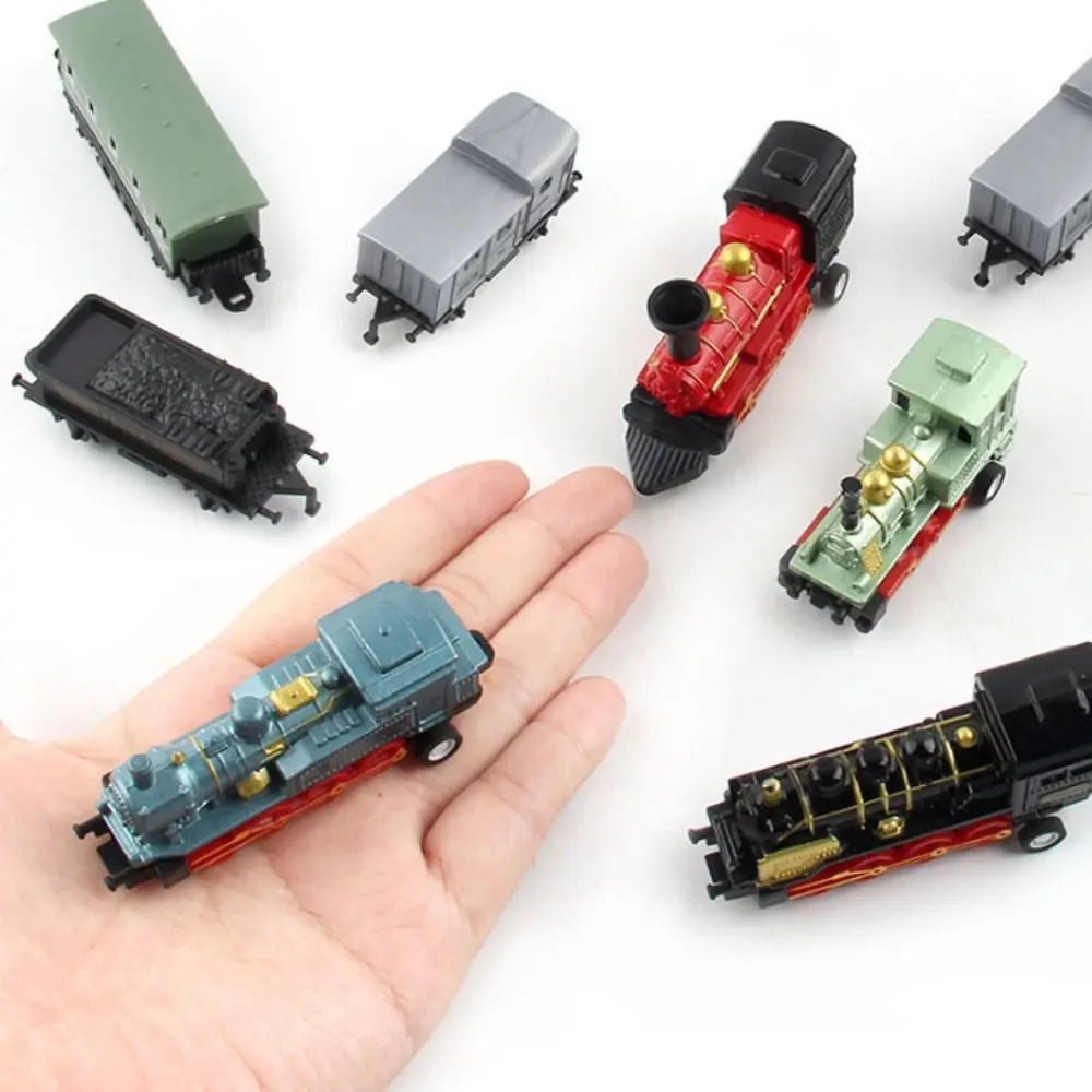 Auto Fahrzeuge Retro Dampfzug Rückziehmodell Diecast 1:60 Legierung Spielzeugzug Kinder Spielzeug Set für Jungen Geschenke Kindergeburtstag