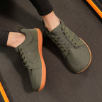 FANCYLEE Klassische Damen GAT Barfuß-Sneaker Retro Wildleder Minimalistische Walkingschuhe Weite Passform Zero Drop Freizeitschuhe Größe 36-41