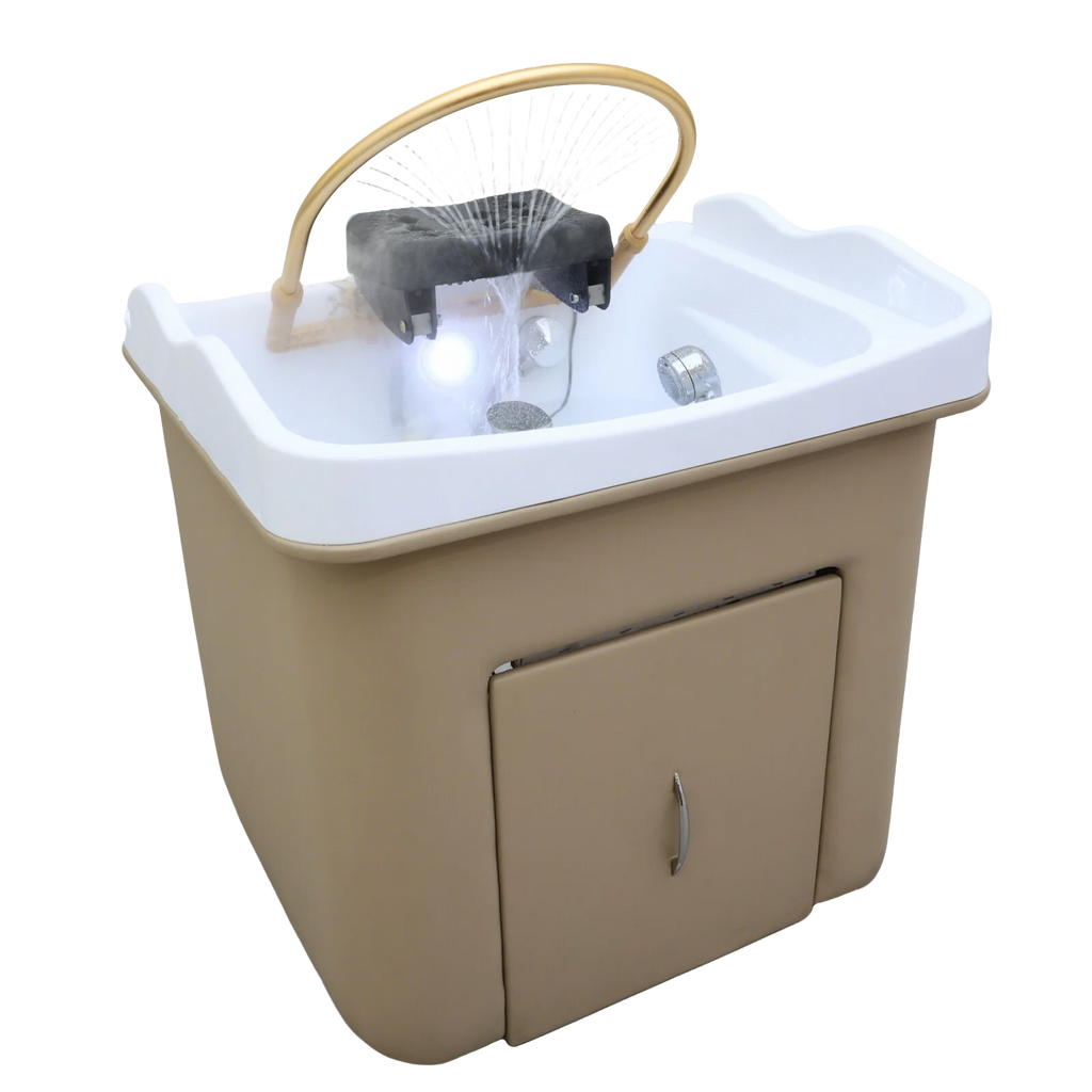 Haarwaschbecken Wassertank Tragbares Shampoofach Acrylbeckenschüssel Haarpflege- und Stylinggeräte für Schönheitssalon