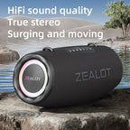 ZEALOT-S87 Outdoor Tragbarer kabelloser Bluetooth-Lautsprecher 80 W Hochleistungssubwoofer IPX6 Wasserdicht Camping