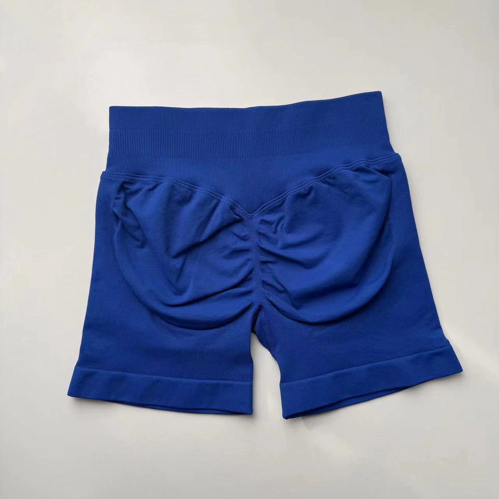 Impact Shorts 4.5" Nahtlos, hochelastisch, niedrig gerippter Bund, dezenter Po-Kontur-Shorts, Fitness Workout Yoga Gym Shorts