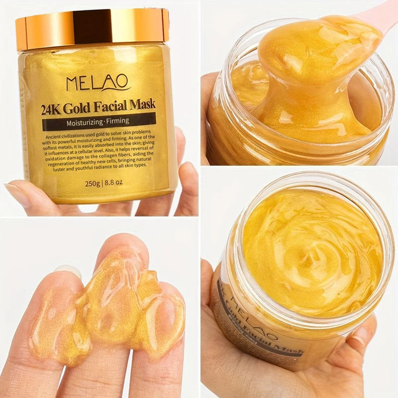 MELAO 24K Gold Gesichtsmaske Beauty Facemask Hautentfernende Frankreich Goldene Kollagen Gesichts-Feuchtigkeitsmasken