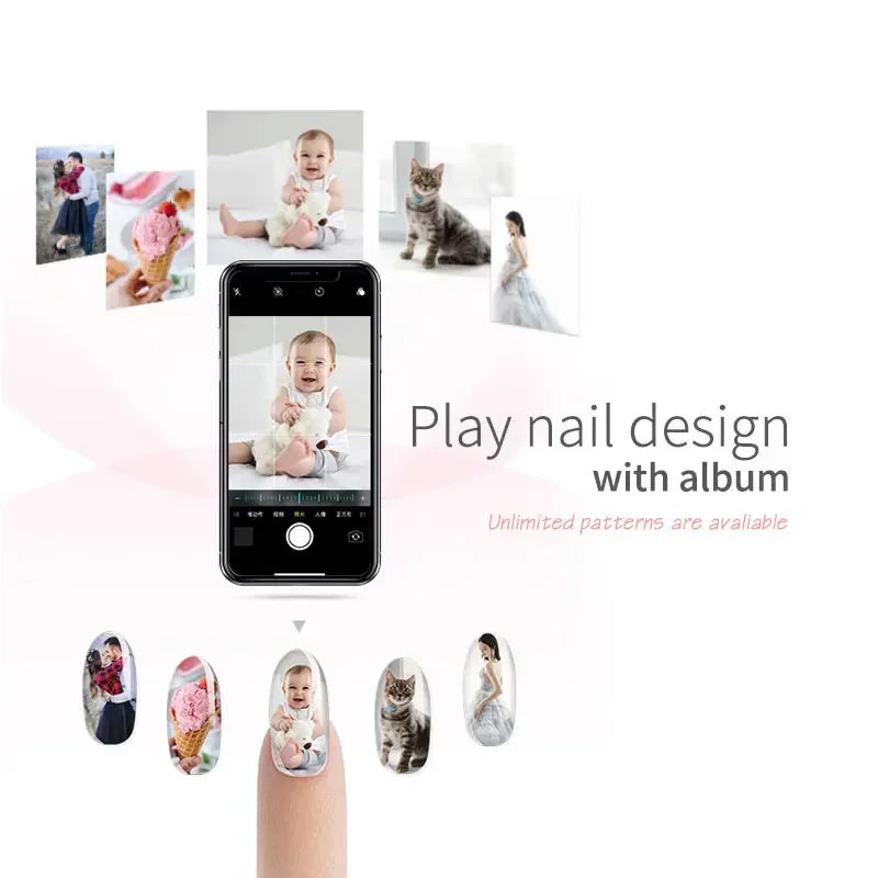 Smarter 3D Mobiler Nageldrucker M1 Muster Digitaler Nagelkunst-Drucker DIY Tragbares H1 Nagelkunst-Gerät Vom Telefon