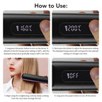 Cordless Hair Straightener Brush 3 Temperature Electric Negative Ions Ceramic Anti-Scald Heated Comb Hair Styling Tools