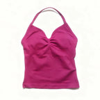 Gym Schöner offener Rücken BH Laufen Training Impact Neckholder Longline Trägertop Sport Yoga Weste Damen Fitness Tank Top