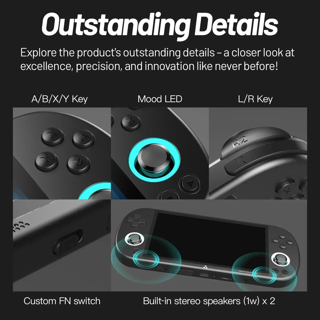 Trimui Smart Pro Handheld-Spielekonsole 4.96'' IPS-Bildschirm Videospielkonsole Linux-System Retro-Videospielkonsolen Geburtstagsgeschenke