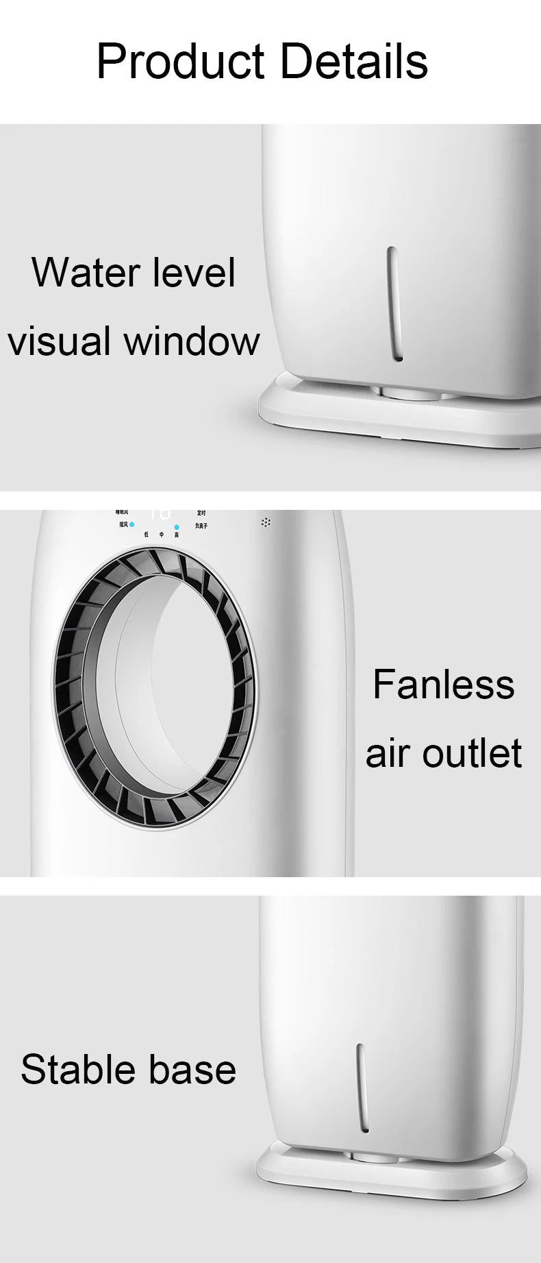 Wassergekühlter Klimaanlagen-Ventilator-Kühler, blattlose elektrische Kühlung, Fernbedienung, Zeitschaltuhr, Luftbefeuchter, Klimaanlage, Kühler EU