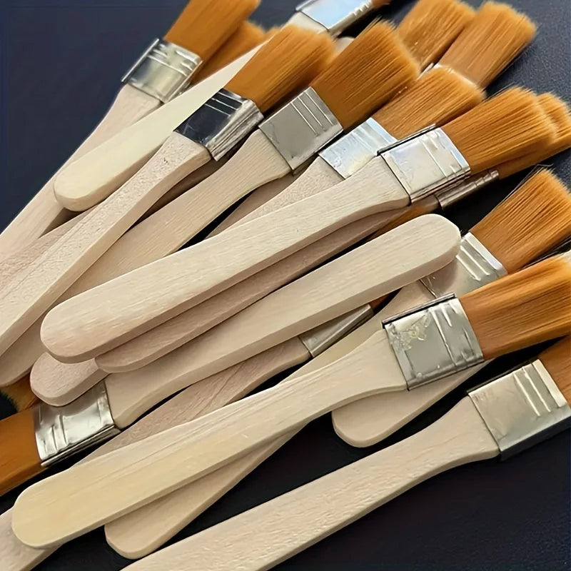 24/48/72 nylon brushes, short wooden handle art paint brushes, watercolor brushes, wall brushes, art brushes, cleaning tools Hauptbild