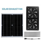 Hocheffizienter Outdoor Solarpanel-Doppellüfter für Hundehütte, Lager, Wohnmobil, Gewächshaus-Lüfter, Luftpumpe zur Temperaturkühlung