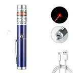 Tragbarer USB-Grünlaserpointer 2-in-1 Abnehmbare Lampenfassung Mini-Laserstift Sichtbarer Fokus Rote Kombination für die Jagd