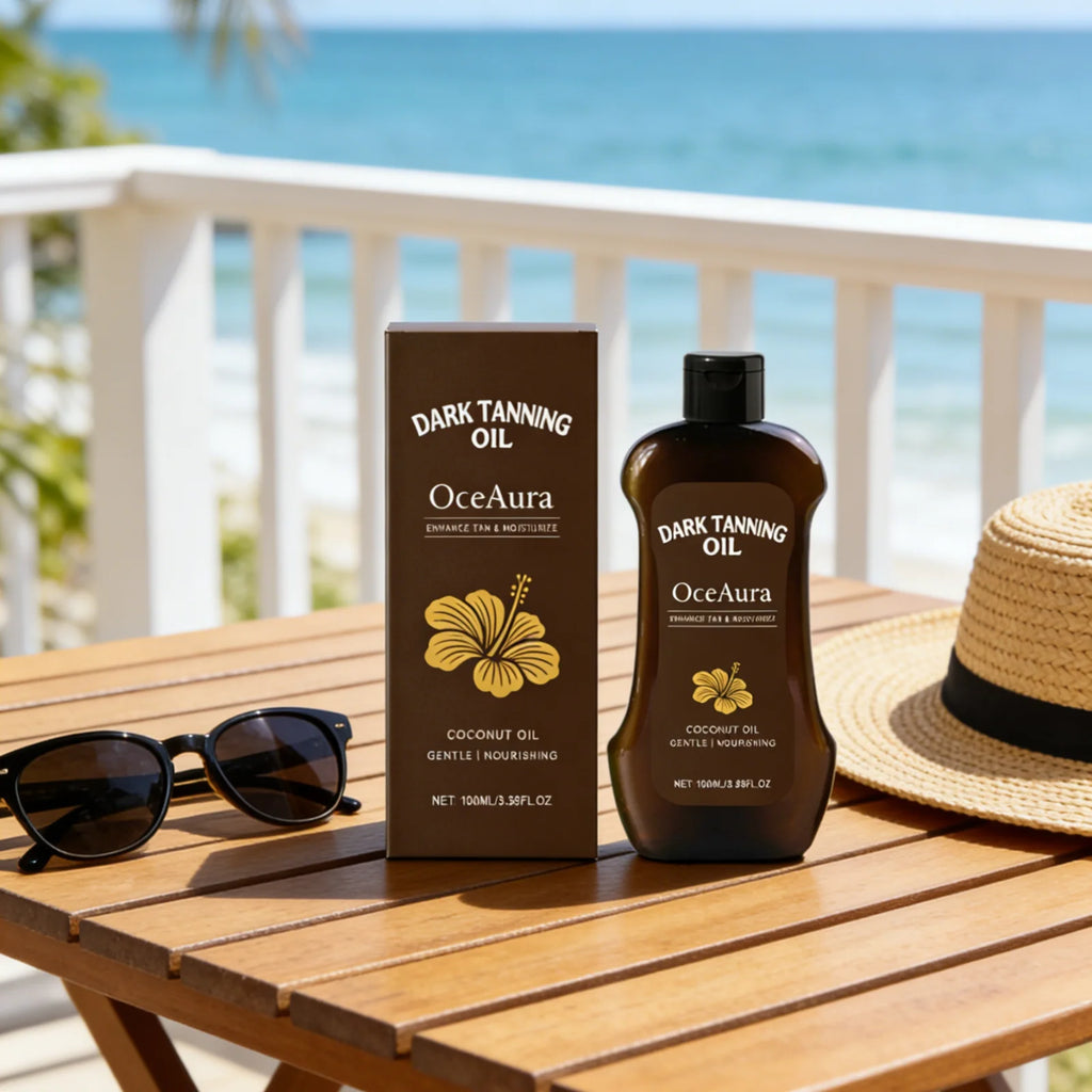 OceAura Bräunungsöl-Lotion Tiefenwirksam Feuchtigkeitsspendend Nährend Hautverjüngend Langanhaltende Bräune Leicht Nicht Fettend Bräunungsöl