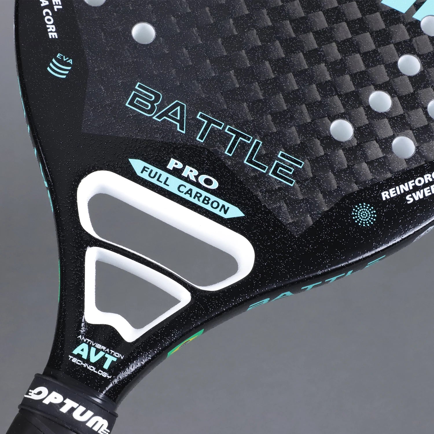 OPTUM BATTLE 12K Carbonfaser-Strandtennisschläger mit rauer Oberfläche und Abdeckungstasche