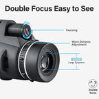 80x100 HD ZOOM Leistungsstarkes monokulares Teleskop Tragbares Fernglas Langstrecken-Teleskop Jagd Camping mit Stativ und Telefonclip