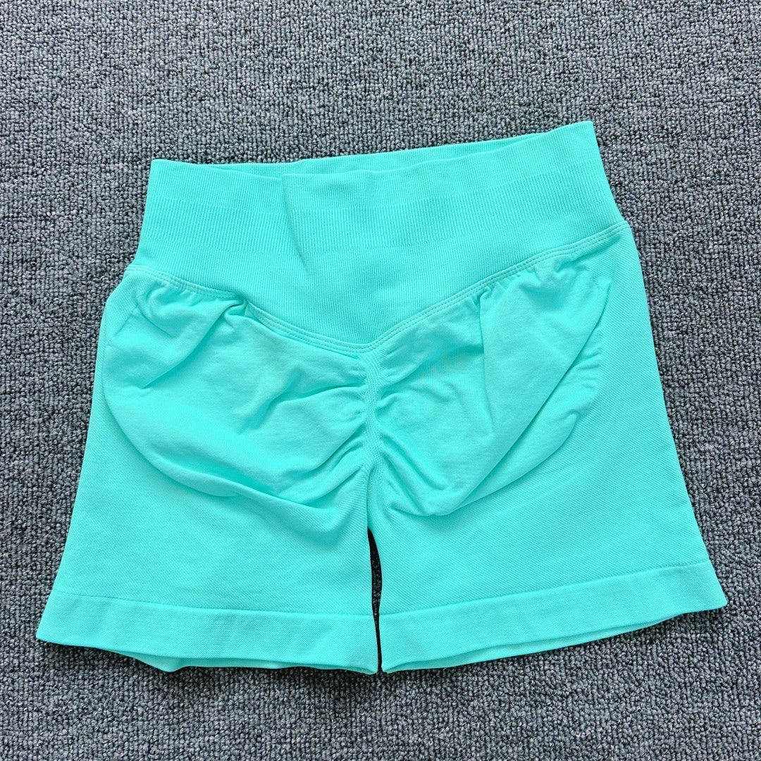 D LOGO Impact Nahtlose Fitness-Pfirsich-Hüft-Sport-Yoga-Leggings Shorts