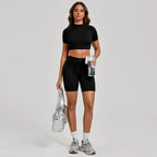 Nahtlose Yoga-Sets Sport-Fitness Hochbund-Hüfthebe-Formhose Rückenfreier BH-Anzug Workout-Gym-Leggings-Sets für Damen