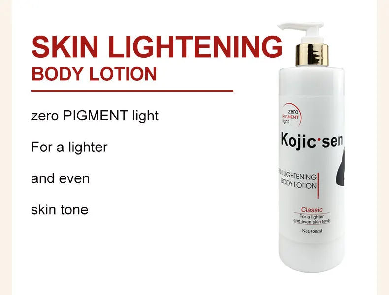 500ml schnelle Aufhellungscreme für dunkle Haut Kojic Sen Feuchtigkeitsspendende aufhellende Körperlotion Hautpflege für makellosen, ebenmäßigen Hautton