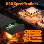 Launchbox 500GB Gaming-Festplatte, tragbare Gaming HDD mit über 3700 PC-/3D-Spielen für PS4/PS3/PS2/Wii/WiiU/Switch Spielekonsolen für PC