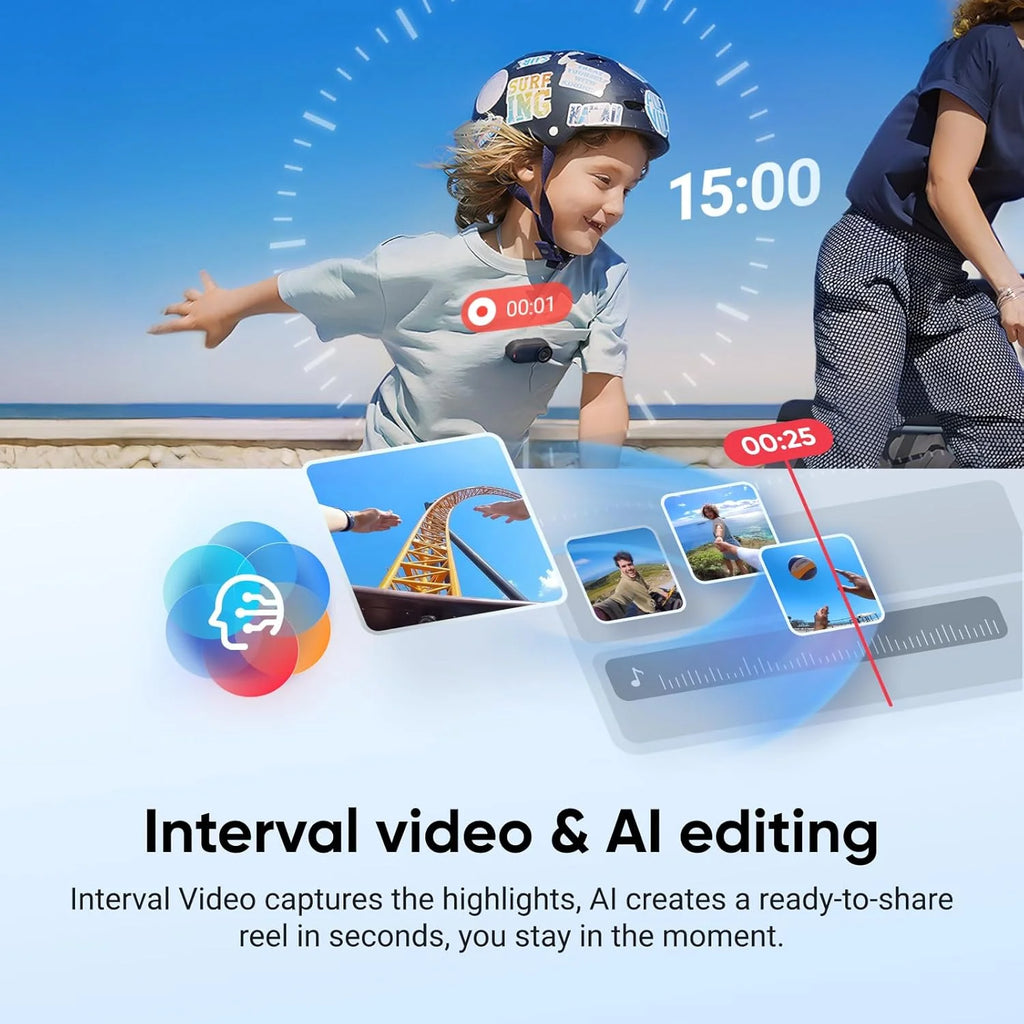 Insta360 GO 3S 128GB (offiziell überholt) – Vlog Mini 4K Kamera, POV freihändig, universelle Befestigung, Stabilisierung