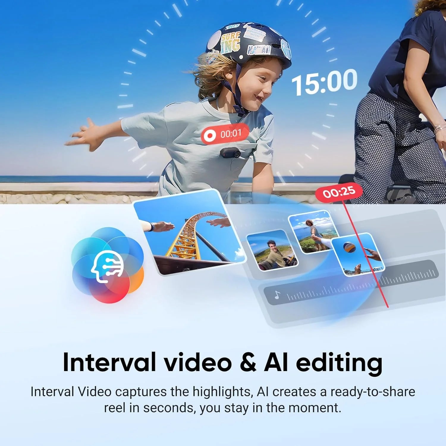 Insta360 GO 3S 128GB (offiziell überholt) – Vlog Mini 4K Kamera, POV freihändig, universelle Befestigung, Stabilisierung