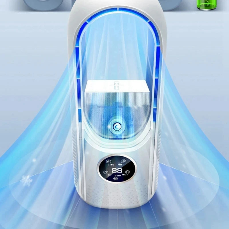 Tragbarer USB-Luftkühler, blattloser Ventilator, 6 Geschwindigkeiten, leiser Timer, Klimaanlage, Kühlventilator, Luftbefeuchter, Konditionierungsventilator Hauptbild