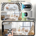 Lenovo Dual-Lens HD IP Überwachungskamera 8MP WLAN-Kamera für den Innenbereich Automatische Verfolgung Farb-Nachtsicht-CCTV Audio-Video-Überwachungskamera