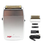 11000 U/min POP Barbers P620 Professioneller elektrischer Herren-Barttrimmer Doppelfolienrasierer Elektrorasierer USB-Haarschneidemaschine