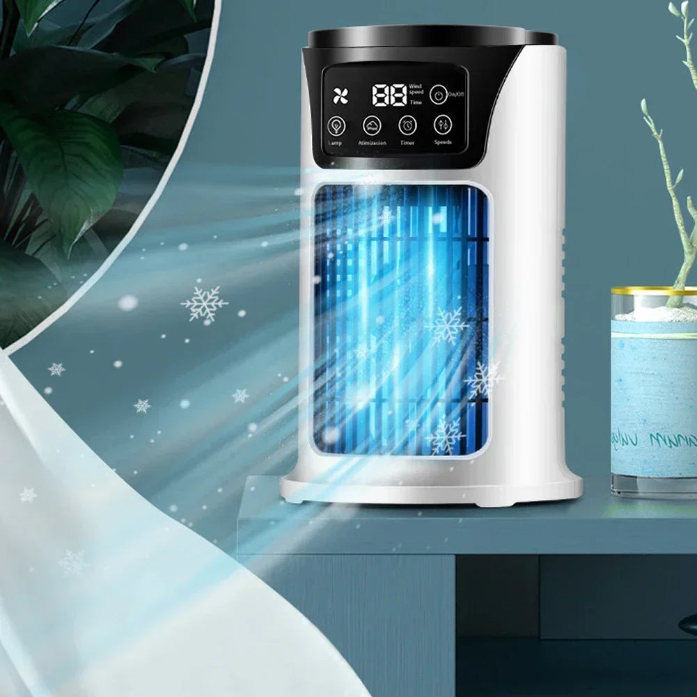 Multifunktionaler Verdunstungsventilator Tragbare Kalte Klimaanlage Kleiner Luftkühler Natürlicher Luftgekühlter Ventilator für den Schreibtisch