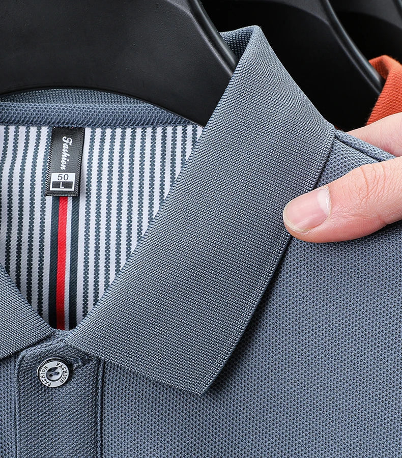 Polo-Shirt aus 100 % reiner Baumwolle, Kurzarm, High-End-Luxusmarke, Mode, Paul Pony Stickerei, Golf, Business Casual Herren T-Shirt