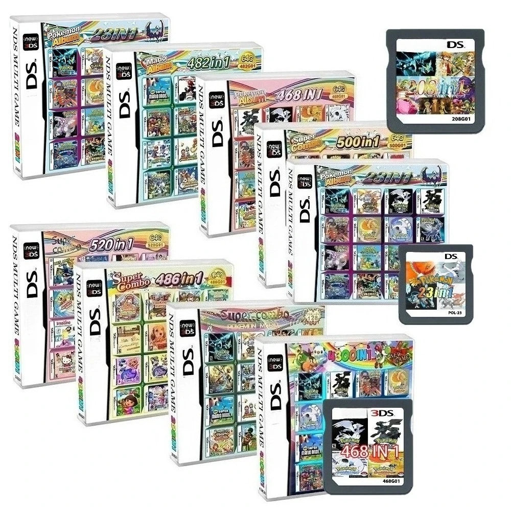 NDS Spielkarte 482in1 520in1 4300in1 500in1 468in1 Spielkarte Retro-Spielesammlung für 3DS, NDS