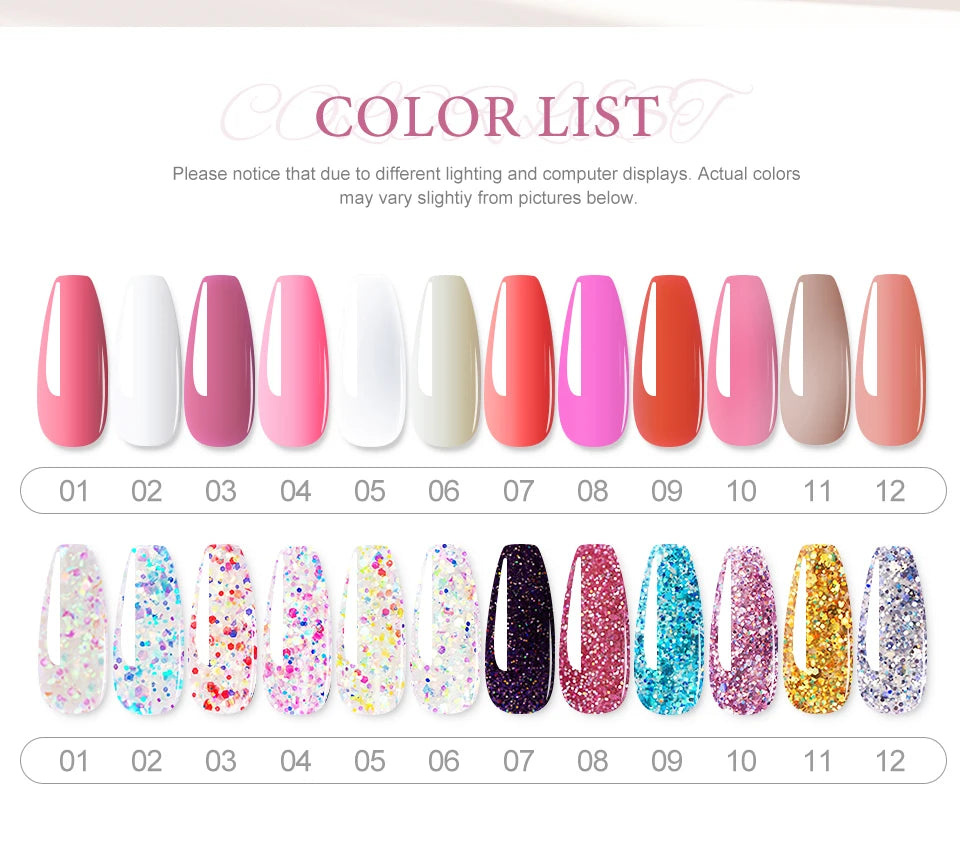 limegirl 15ml Verlängerungs-Nagelgel-Set 6W LED Lampe Komplettes Maniküre-Set Fingerverlängerungsform Nagel-Kit Alles für schnelles Verlängerungs-Werkzeugset