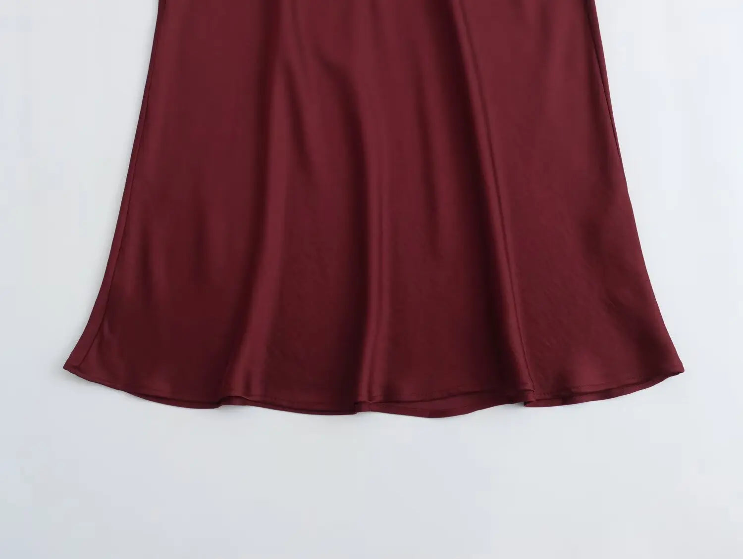 ETJ 2025 Damen Frühling neue elegante Mode All-in-One Stretch High-Waist A-Linie Seidensatin Rock in mehreren Farboptionen