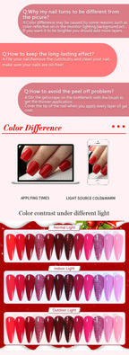 LILYCUTE 6PCS Gel-Nagellack-Set Sommer Neon Nagellack-Gel-Kits für DIY Nagel Semi-Permanenter UV-Lampe Gellack Nagellack-Set