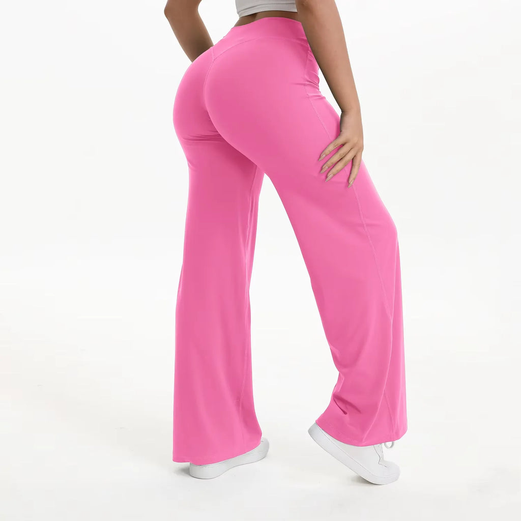 SoftMotion Damen Leggings Gerade Beine Mittlere Taille Yoga-Hose GYM-Leggings Naked Feel Pilates Laufhose Sporthose