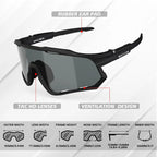 BUCKLOS Polarisierte Fahrradbrille UV400 Rennrad-Mountainbike-Brille TR-90 Rahmen Winddichte Outdoor-Sportbrille Fahrradteile