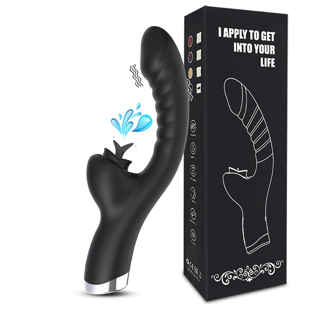 Klitoris Zungenlecken Frauen Vibrator Dildo G-Punkt Klitoralstimulator Vibro Masturbator Sexspielzeug für Erwachsene