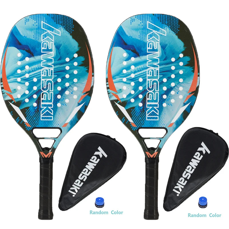 Kawasaki Beach-Tennisschläger aus Carbonfaser mit weicher Schlagfläche und schützender Schlägerhülle